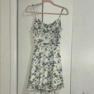 Lovely Day Blue and Gray Spaghetti Strap Sundress